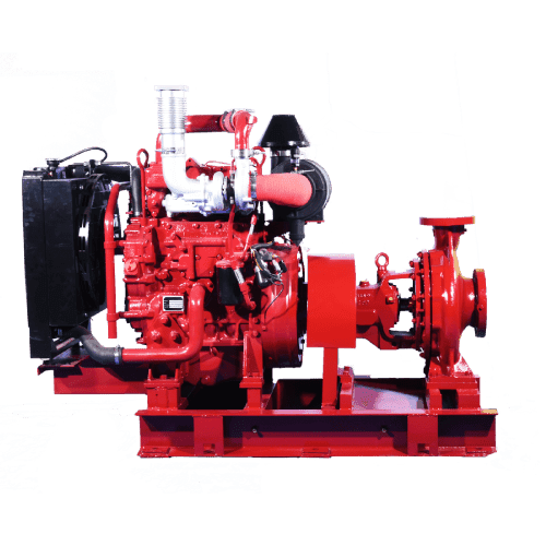 Diesel-engine fire pump skid — Kirloskar KFE series